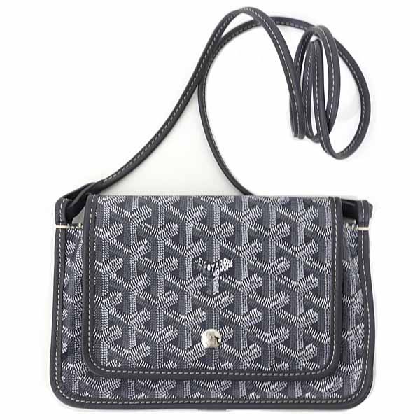 ゴヤール GOYARD プリュメ ポーチウォレット グレー ゴヤールディンキャンバス & シュヴロッシュカーフスキン バッグ 【中古】Sランク ゴヤール GOYARD プリュメ ポーチウォレット グレー ゴヤールディン