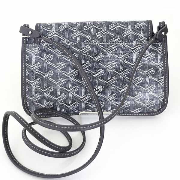 ゴヤール GOYARD プリュメ ポーチウォレット グレー ゴヤールディンキャンバス & シュヴロッシュカーフスキン バッグ 【中古】Sランク ゴヤール GOYARD プリュメ ポーチウォレット グレー ゴヤールディン