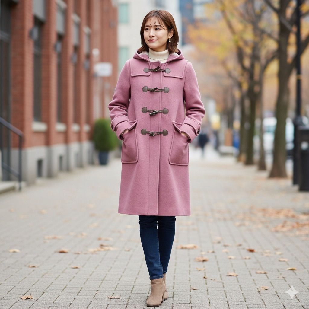 ブルーレーベル 水牛トグル メガチェック バイルメルトン ダッフル