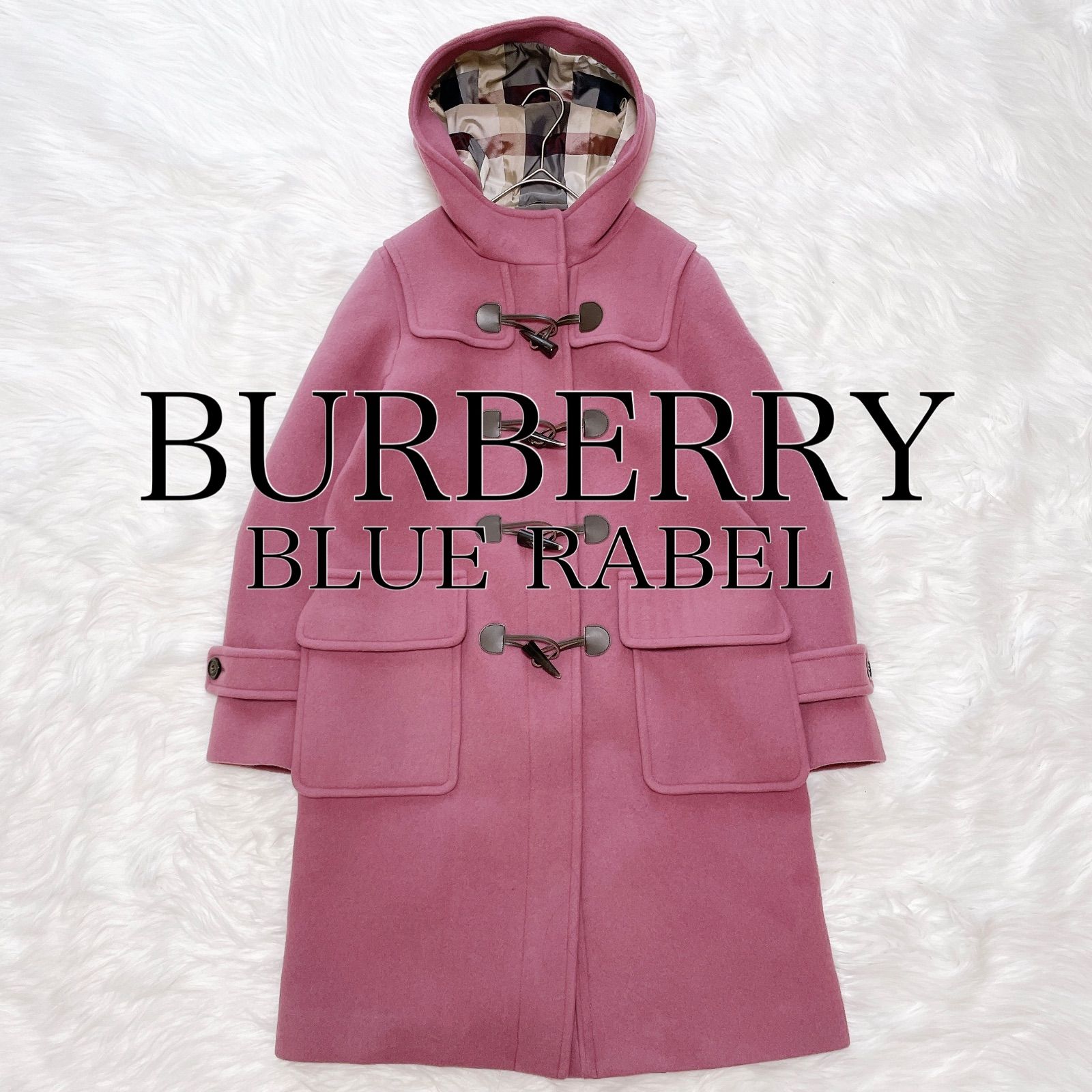 ブルーレーベル 水牛トグル メガチェック バイルメルトン ダッフル