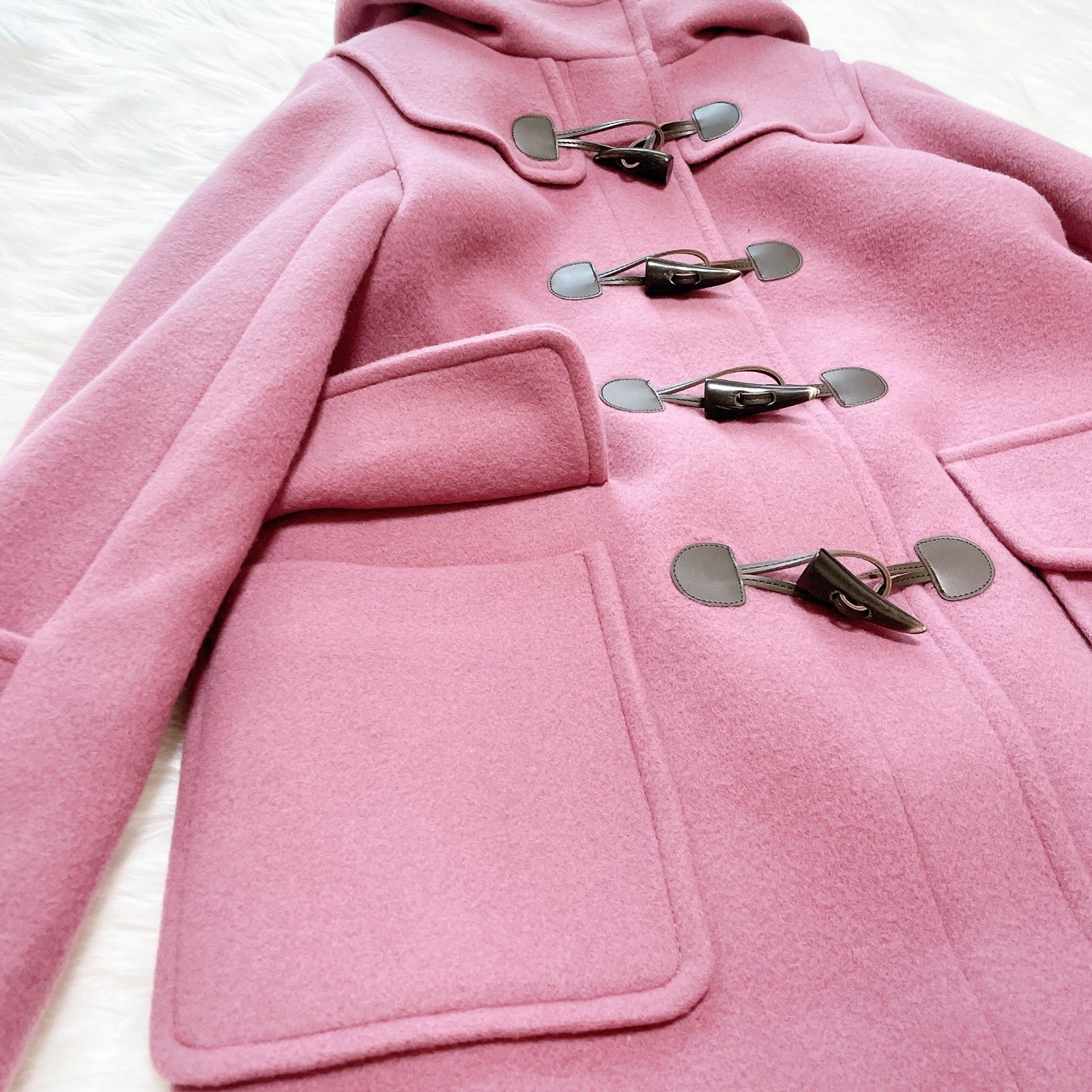 ブルーレーベル 水牛トグル メガチェック バイルメルトン ダッフル