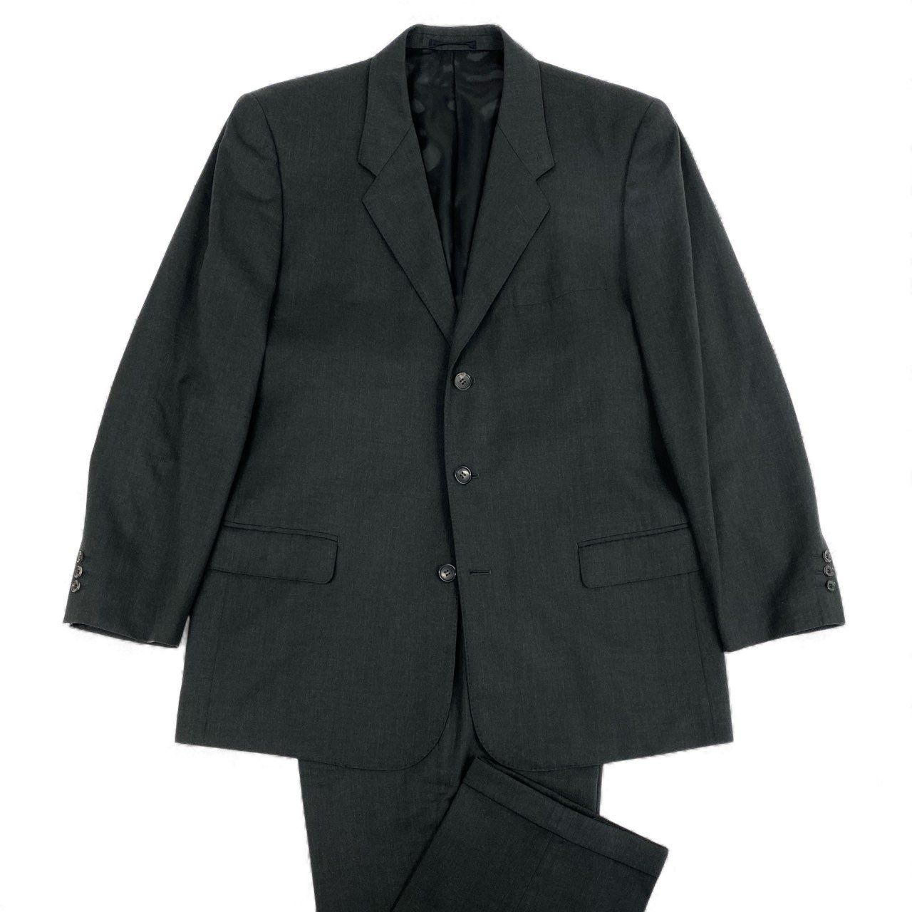 PAPAS　パパス　ウールスーツ　L　XL 68L11 Papas パパス シングルスーツ セットアップ 総裏地 ジャケット50