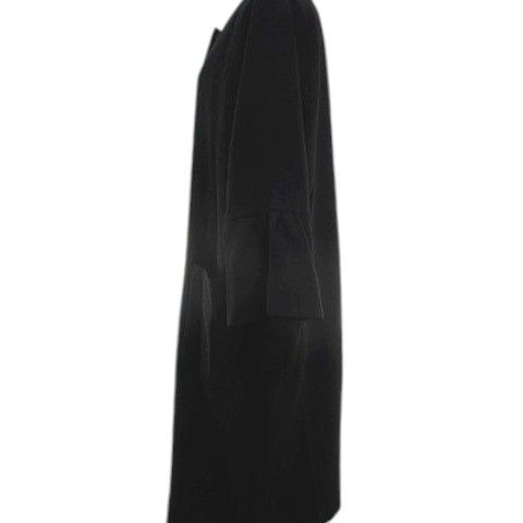 インゲボルグ INGEBORG ノーカラーコート ロング丈 4 黒系 ブラック