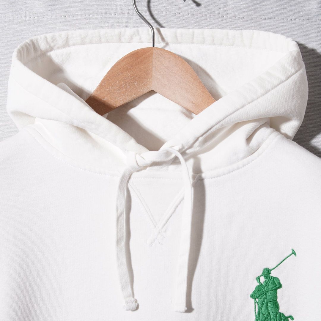 ポロラルフローレン POLO RALPH LAUREN パーカー L ホワイト グリーン 