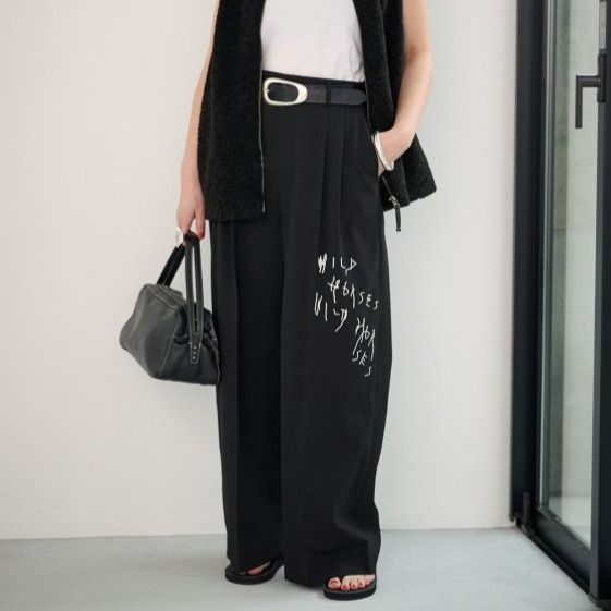 FRAMeWORK (フレームワーク) ⑤ 24030220315030 タックワイドパンツ  