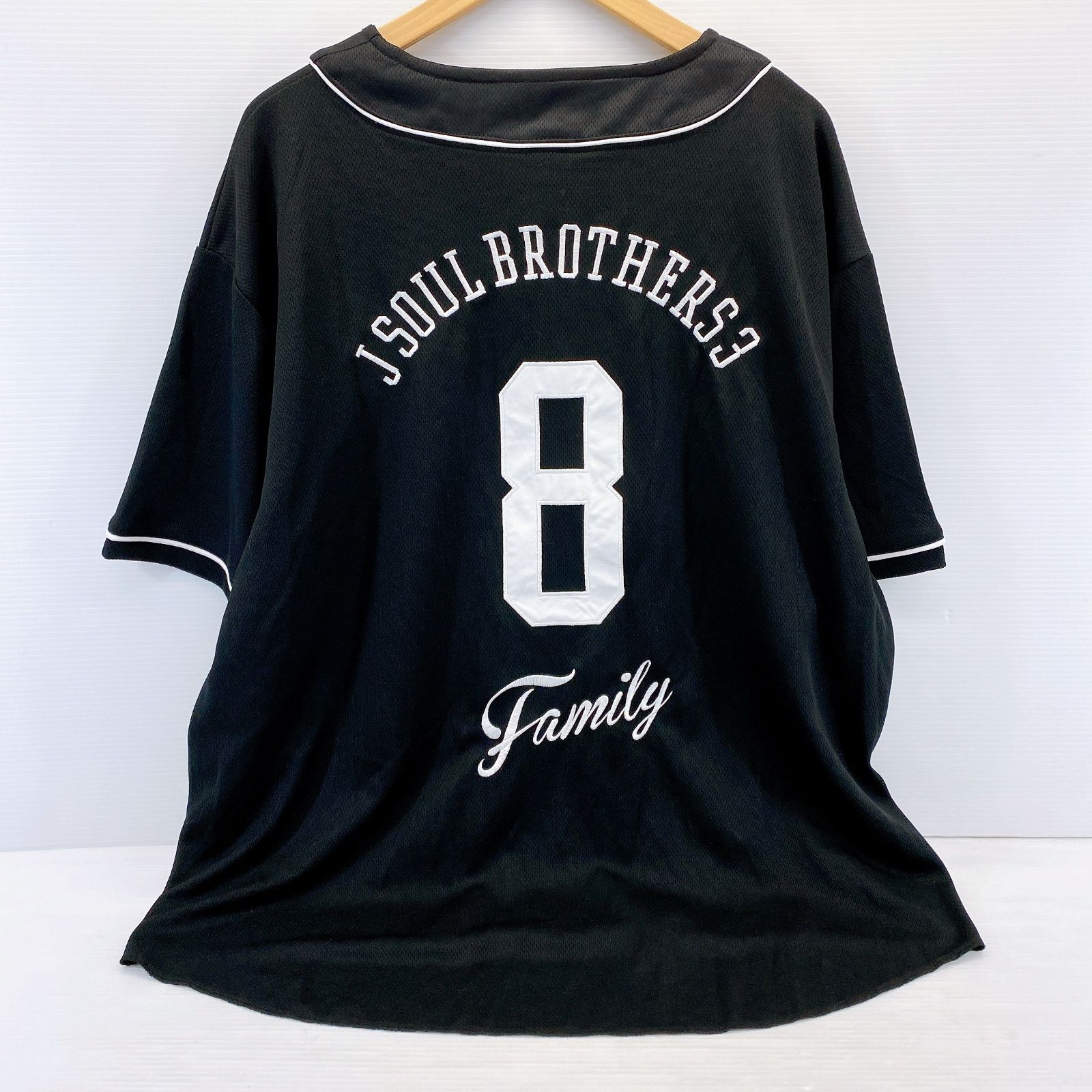 □三代目JSB 半袖ベースボールシャツ 10th anniversary J.S.B. 中古品