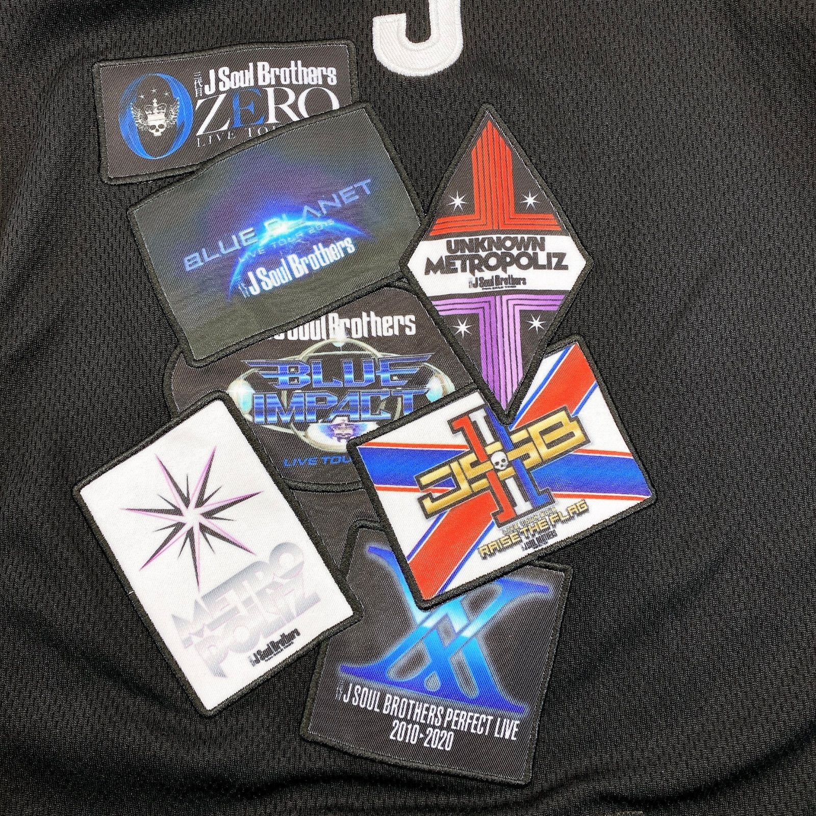 □三代目JSB 半袖ベースボールシャツ 10th anniversary J.S.B. 中古品