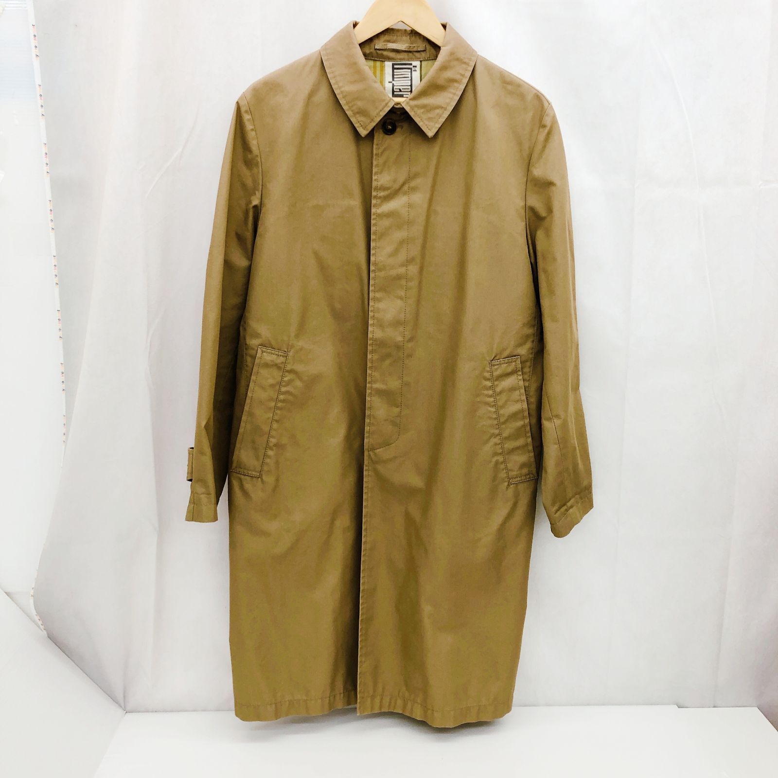 l imperbeabile リンペルメアビレ トレンチコート 50 キャメル メンズ LL ファッション