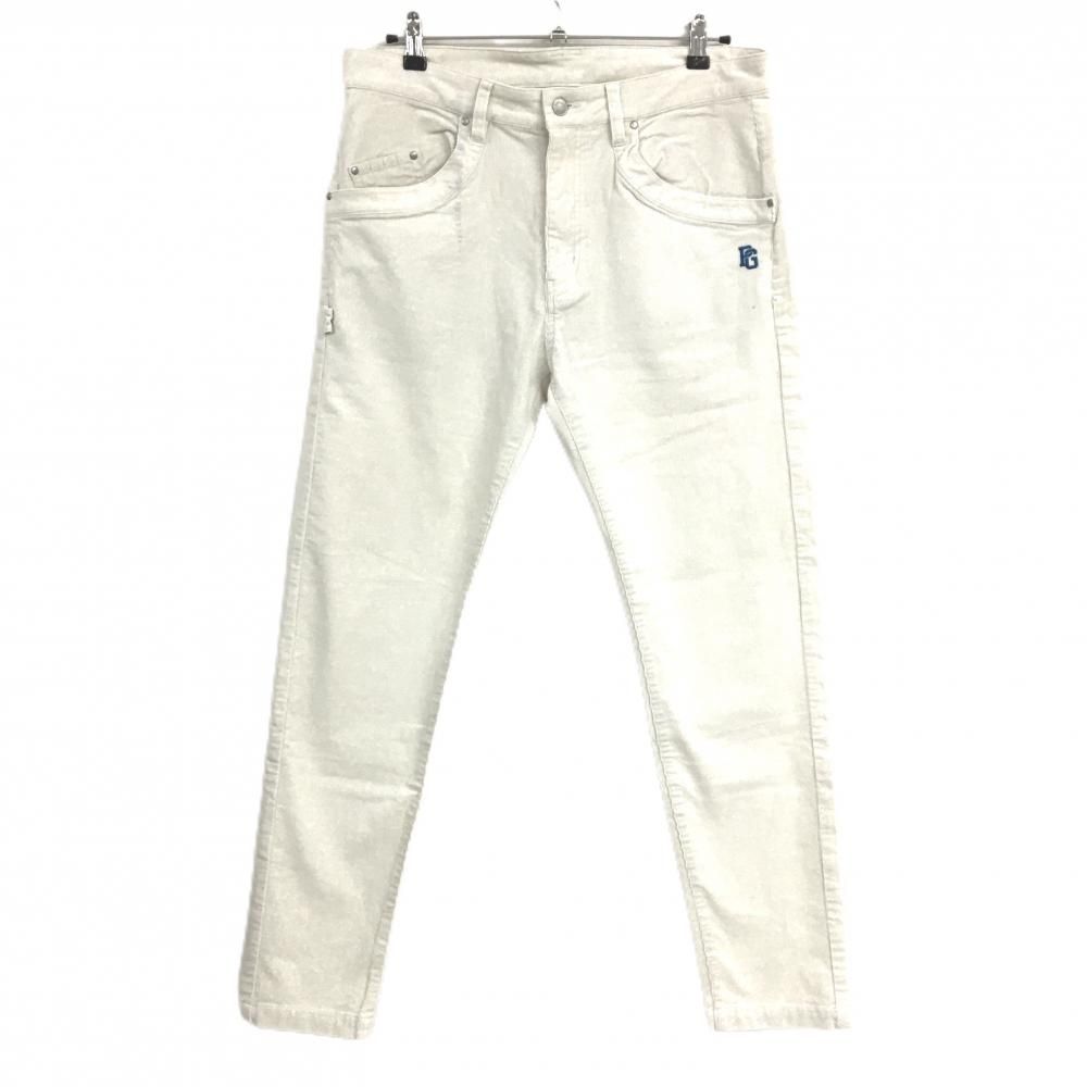 パーリーゲイツ コーデュロイパンツ 白 ポケットロゴプリント メンズ 5