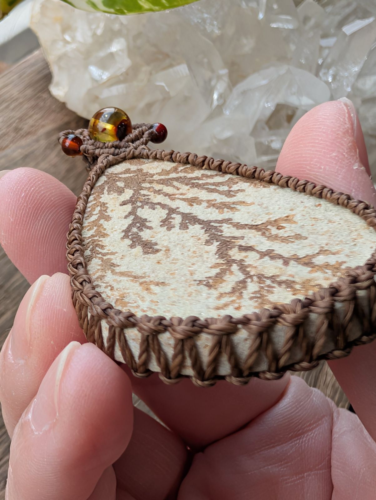 マクラメ編みネックレス 484