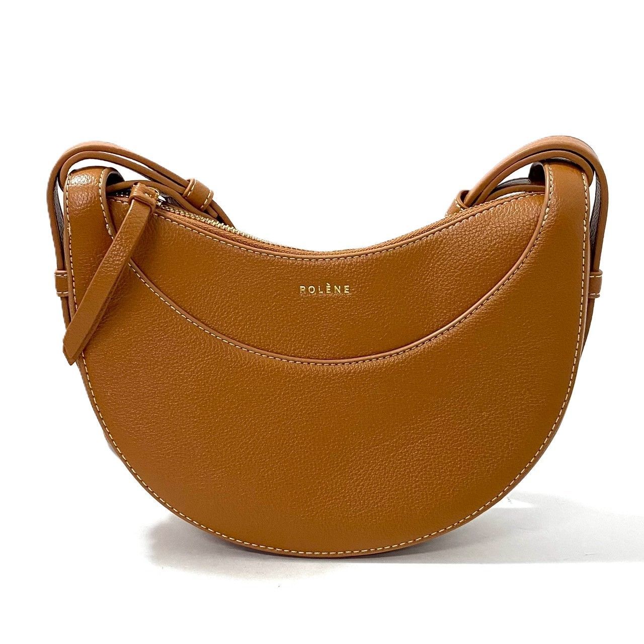 Y【POLENE】NUMERO Dix ショルダーバッグ エディション キャメル 