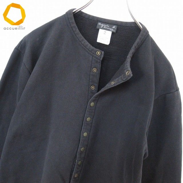 アニエスベー agnes.b homme スナップカーディガン スウェット メンズ
