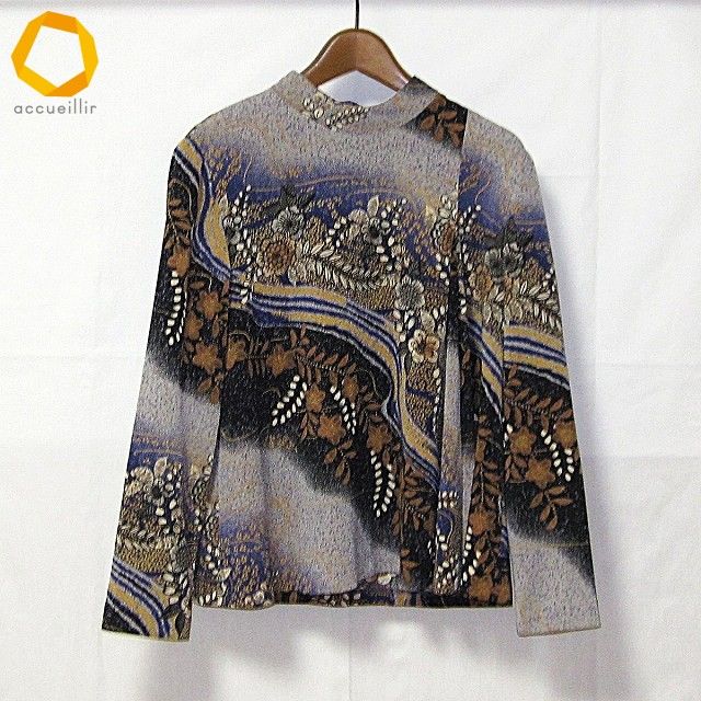 #anc シセンドウ 詩仙堂 ヒトシタムラ カットソー マルチ ちりめん 総柄 レディース [975177]