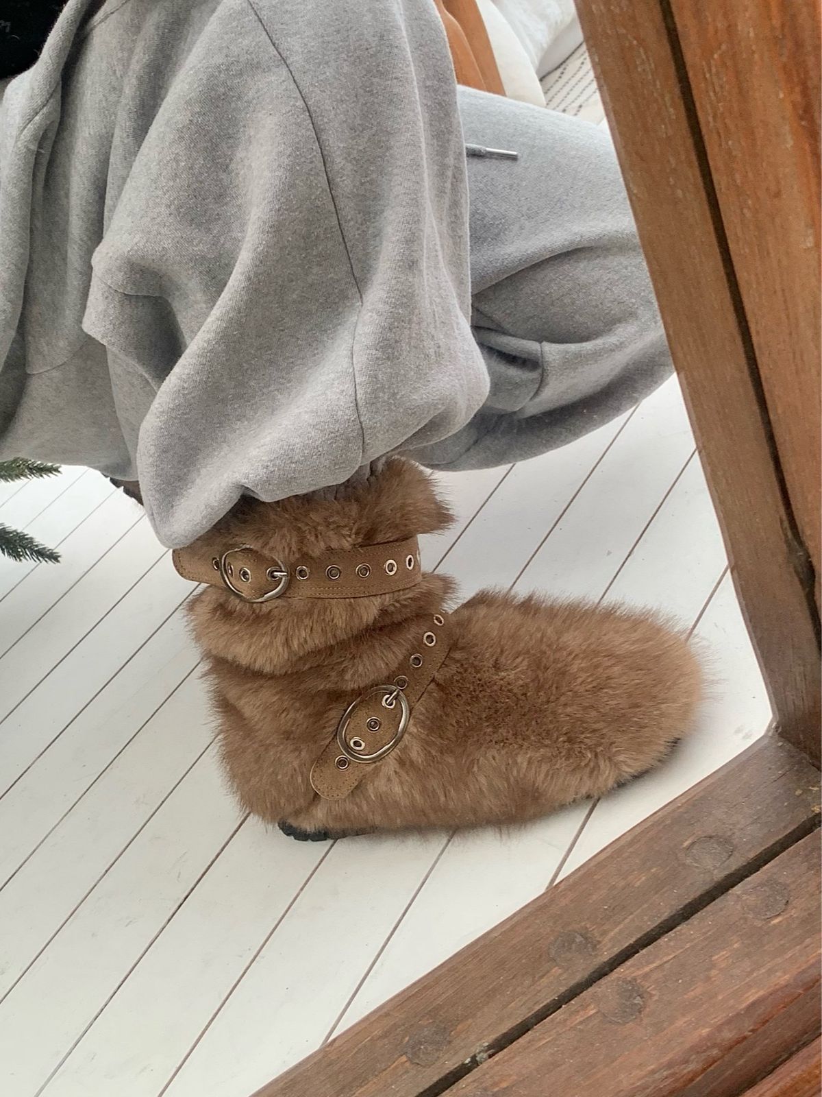 best 4076 ハイクオリティ ベルト ファーブーツ 起毛 UGG アグ 冬