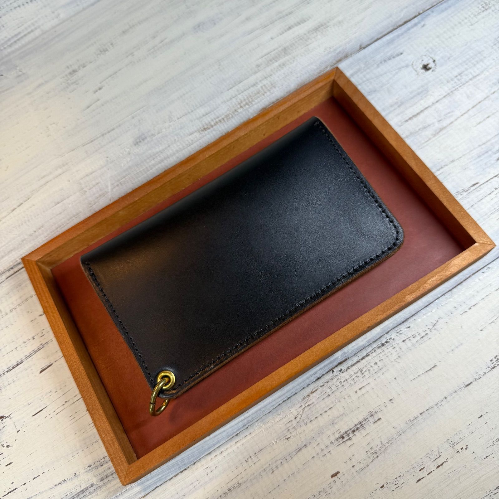 トラッカーウォレット ミドル 2層】ホースバット ゴールド YKK - メルカリ