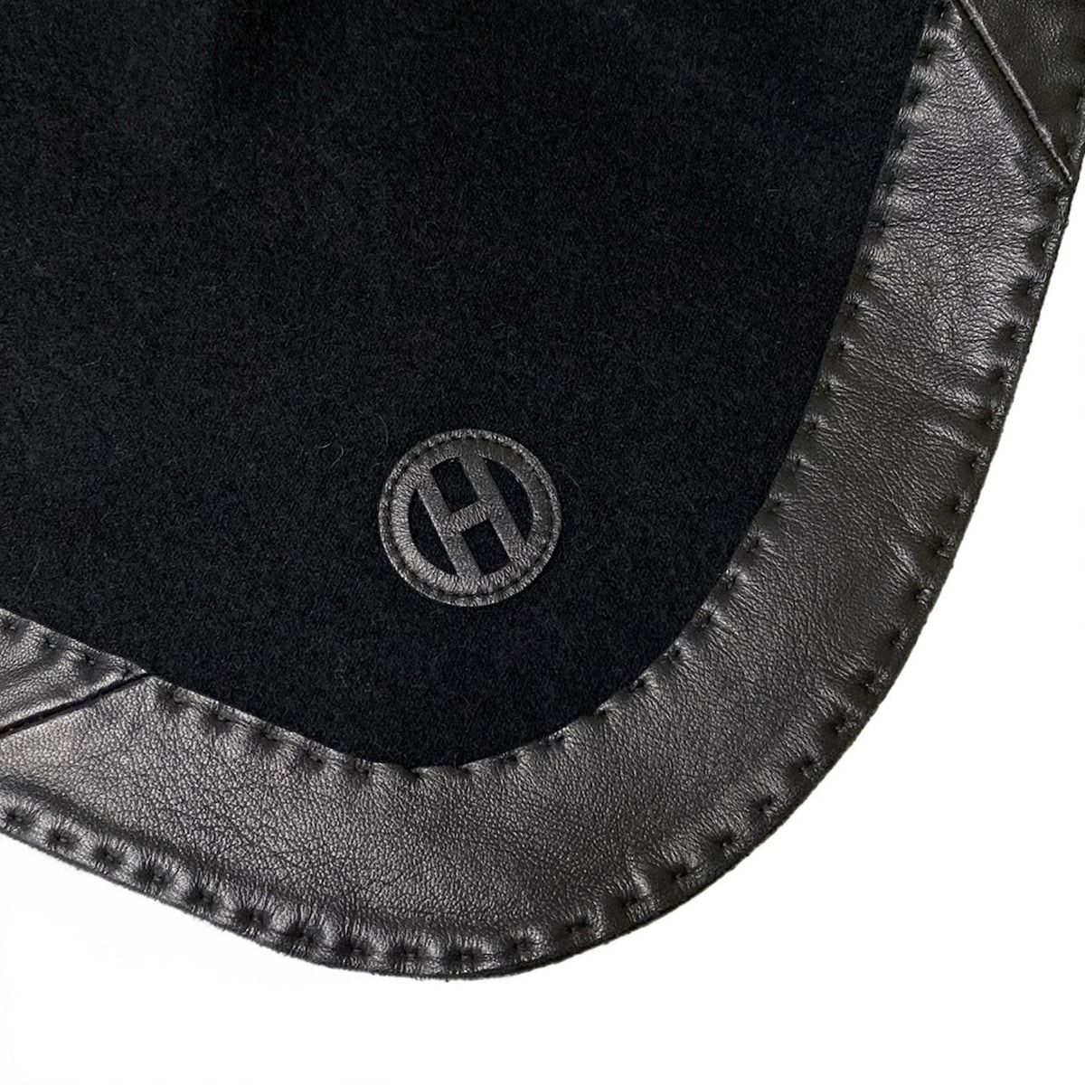  HERMES エルメス ポンチョ レディース - 黒 カシミヤ混 ラムスキン 秋 冬 カシミヤ ポンチョ ケープコート ジャケット アウター