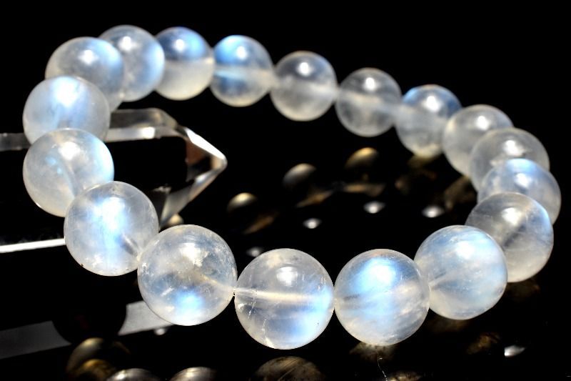  １点物 青く揺らめく幻想の輝き ブルームーンストーン 11 5 mm ブレスレット パワーストーン 天然石 _MC 2312 ブレスレット バングル アクセサリー