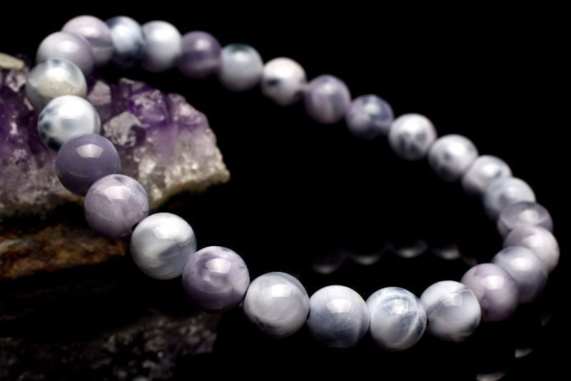 １点物 AAA アイテム パープルラリマー 6 5 mm ブレスレット パワーストーン 天然石 _MC 2443