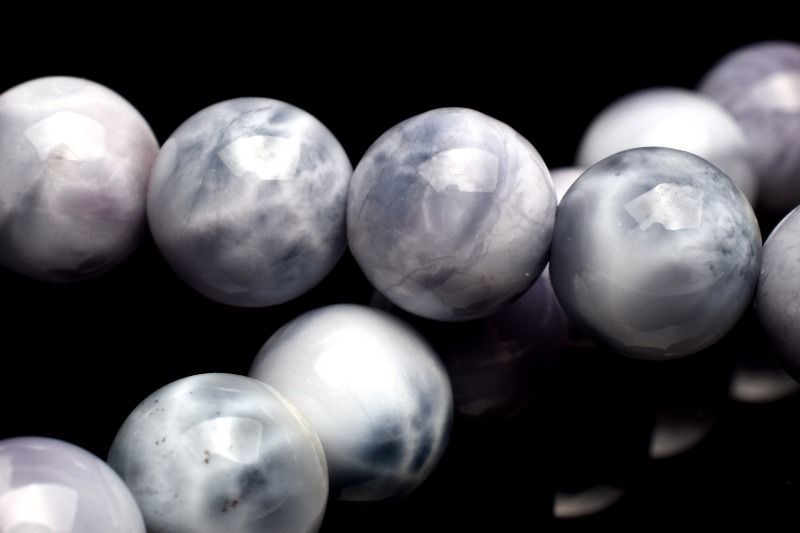 １点物 AAA アイテム パープルラリマー 6.5 mm ブレスレット パワーストーン 天然石 _MC 2443