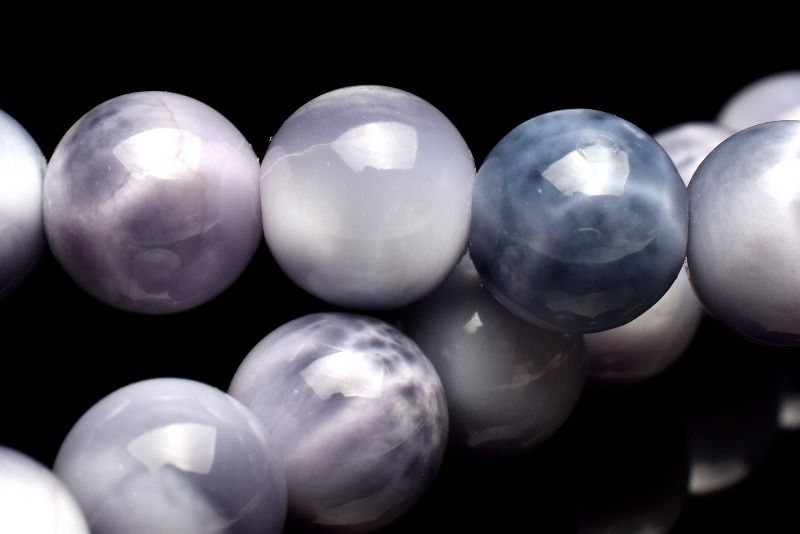 １点物 AAA アイテム パープルラリマー 7 mm ブレスレット パワーストーン 天然石 _MC 2447