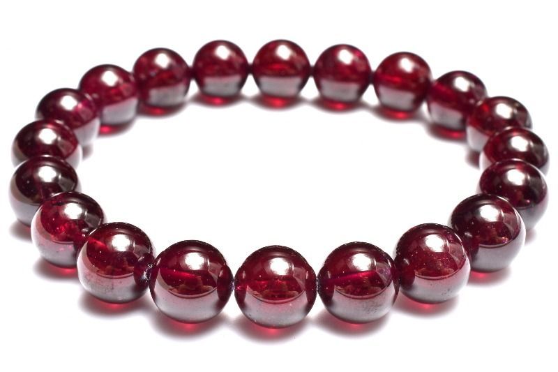  １点物 気品ある赤紫! ロードライトガーネット 9.5 mm ブレスレット パワーストーン 天然石 _MC 2345 ブレスレット バングル アクセサリー