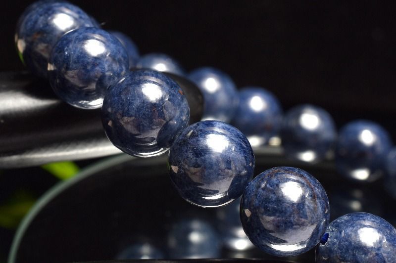 １点物 凛とした輝きを放つ深い青 サファイア 9 5 mm ブレスレット パワーストーン 天然石 _MC 2366
