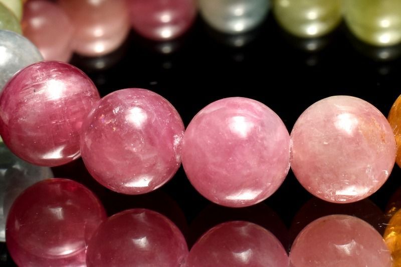 １点物 AAA パステルカラー MIXトルマリン 8.5 mm ブレスレット パワーストーン 天然石 _MC 2380