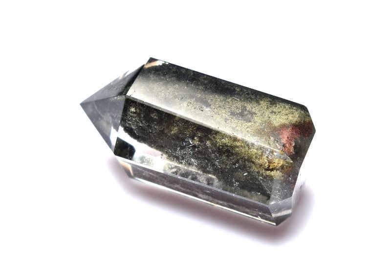 1点物】ファントム庭園水晶 ガーデンクォーツ 24x12mm 六角柱ポイント