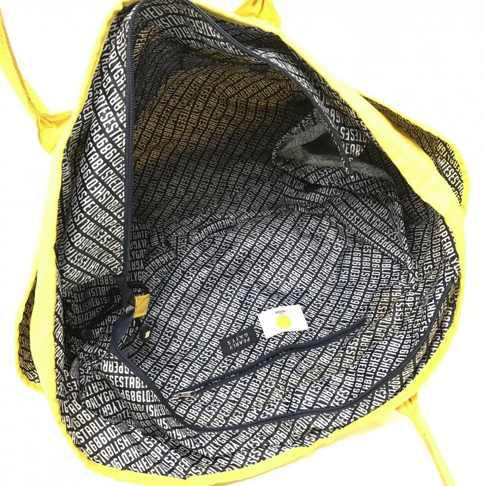 パーリーゲイツ ロッカーバッグ イエロー×ネイビー 内側総柄 ビッグ