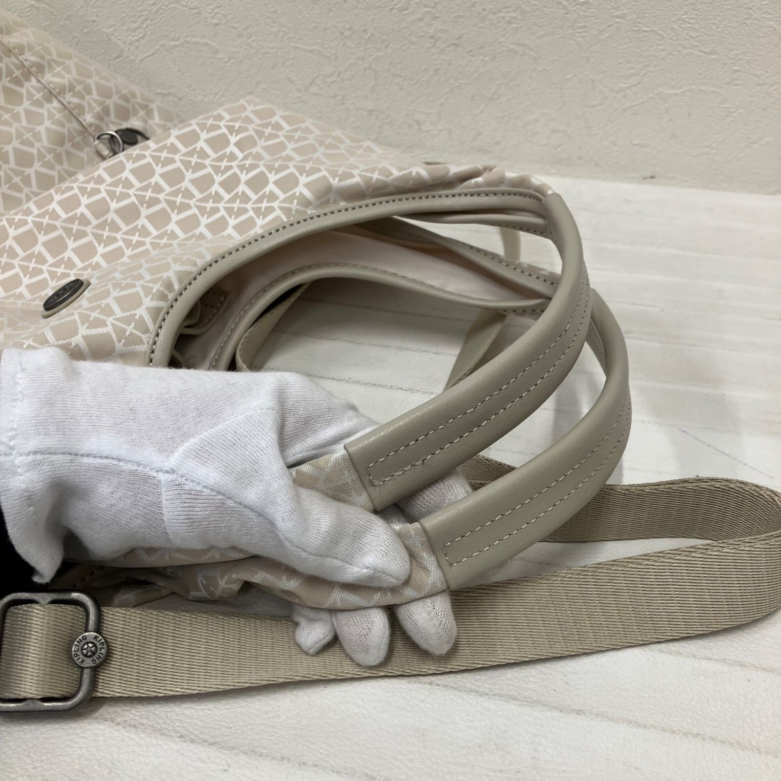 7243 KIPLING キプリング URBANA Signature Beige 2way ショルダー 