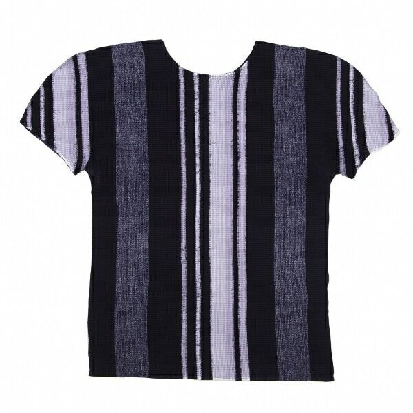 イッセイミヤケ ミーISSEY MIYAKE me ランダムストライププリント