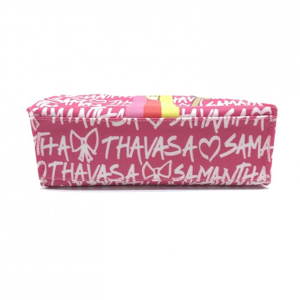 新品】サマンサタバサ カートバッグ ピンク×白 ロゴ総柄 ゴルフ