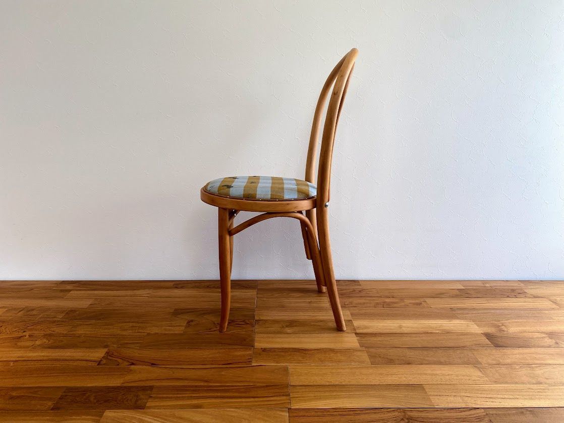 80s ヴィンテージ 秋田木工 No.16ダイニングチェア ミナペルホネン張替済 80s ヴィンテージ 秋田木工 No.16ダイニングチェア ミナペルホネン張替