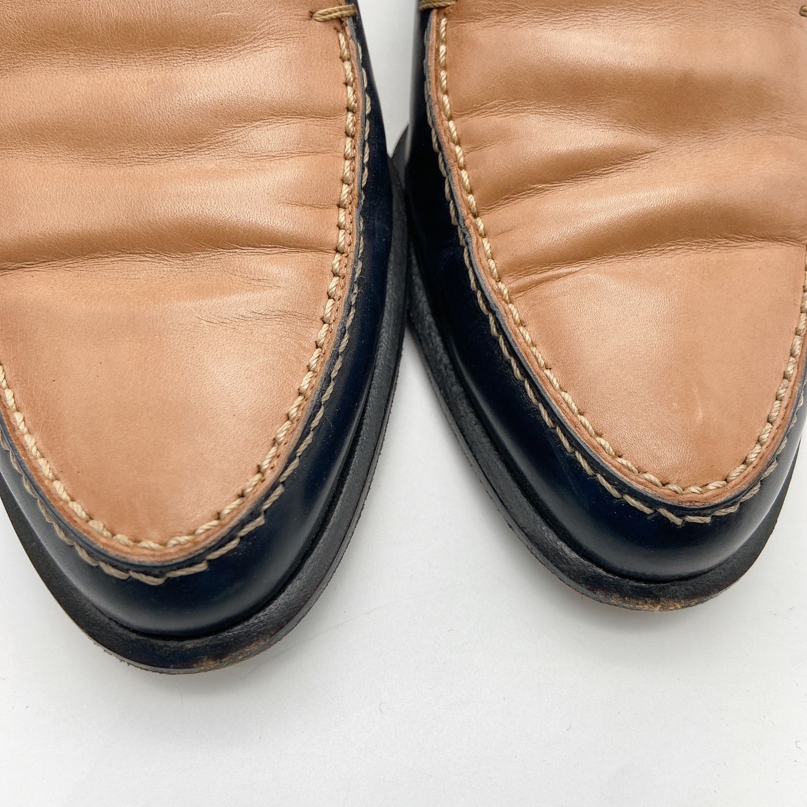  OG 20 Lorenzo Banfi 革靴 フラットシューズ ブラック ベージュ 牛革 レディース LLサイズ 24 cm ローファー 革靴 靴