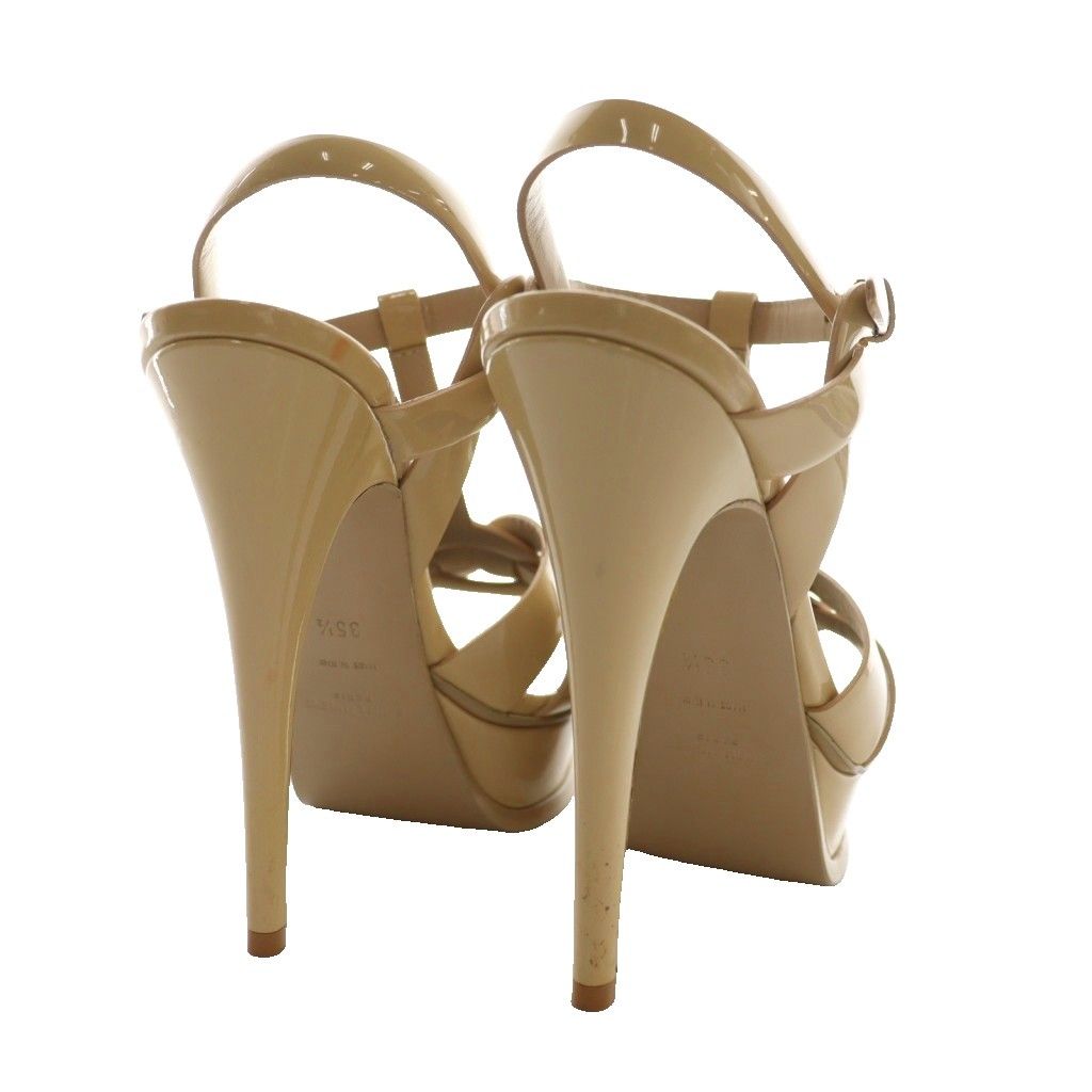 極美品✨️ サンローラン トリビュート エナメル アンクルストラップ イエロー サンローラン パリ SAINT LAURENT PARIS トリビュート