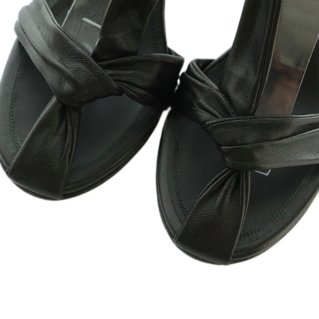  ネオアス NEOUS サンダル ストラップ 37 24.0 cm 黒 ブラック MI OS サンダル サンダル ミュール