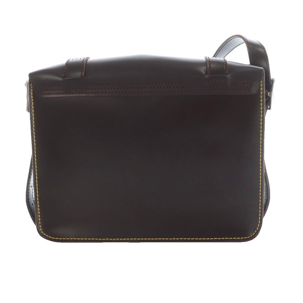 ドクターマーチン DR.MARTENS 11インチレザーサッチェル クロスボディ ショルダー 茶 ブラウン SS OS