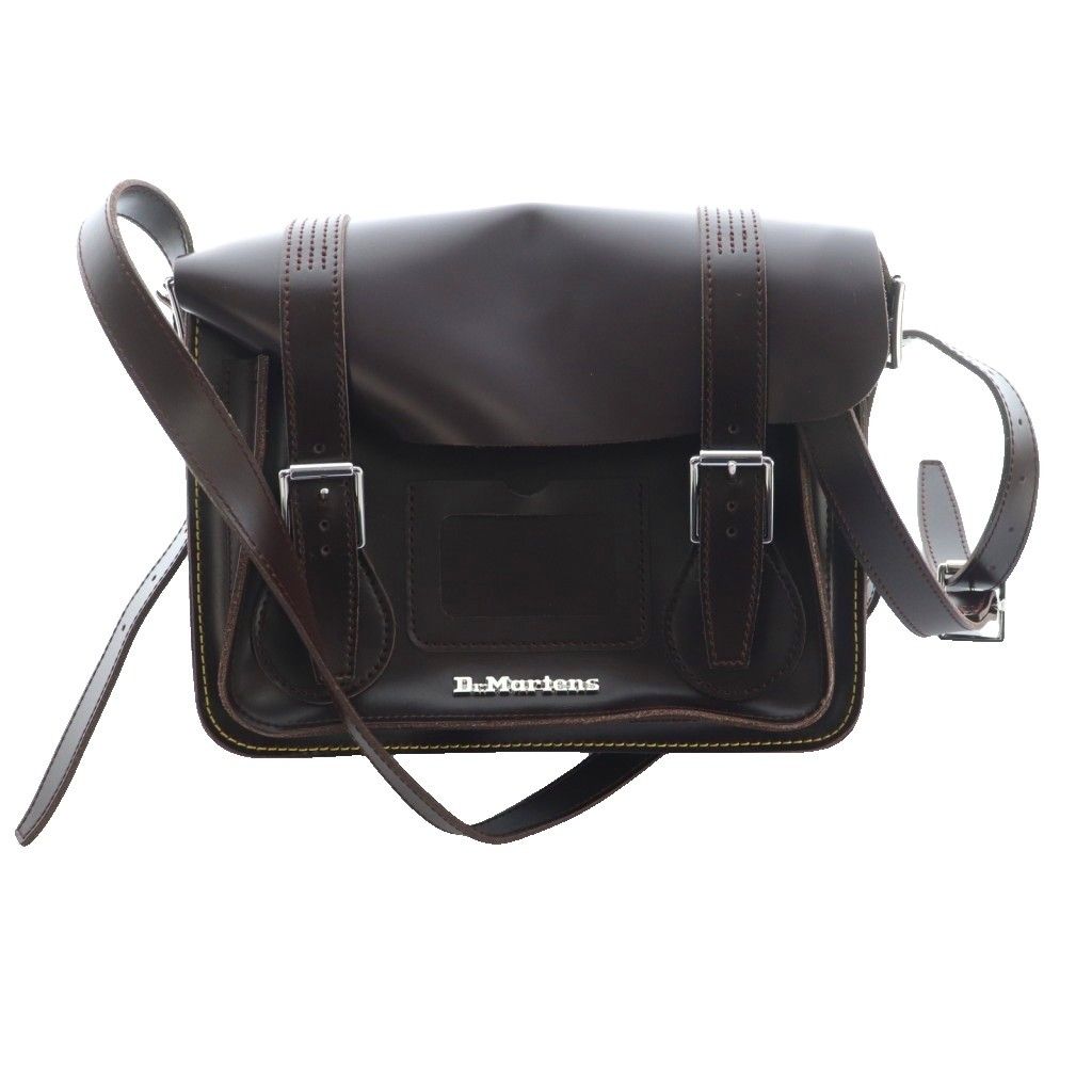 ドクターマーチン DR.MARTENS 11インチレザーサッチェル クロスボディ ショルダー 茶 ブラウン SS OS