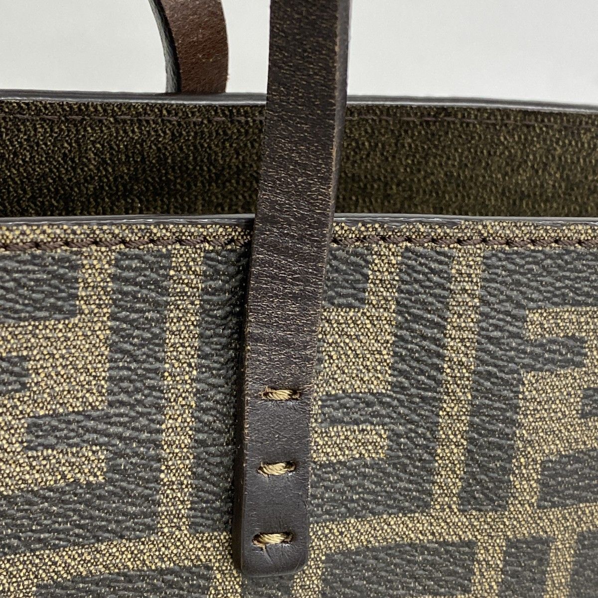 ☆SALE【5oe5386】フェンディ トートバッグ ズッカ PVC ブラウン