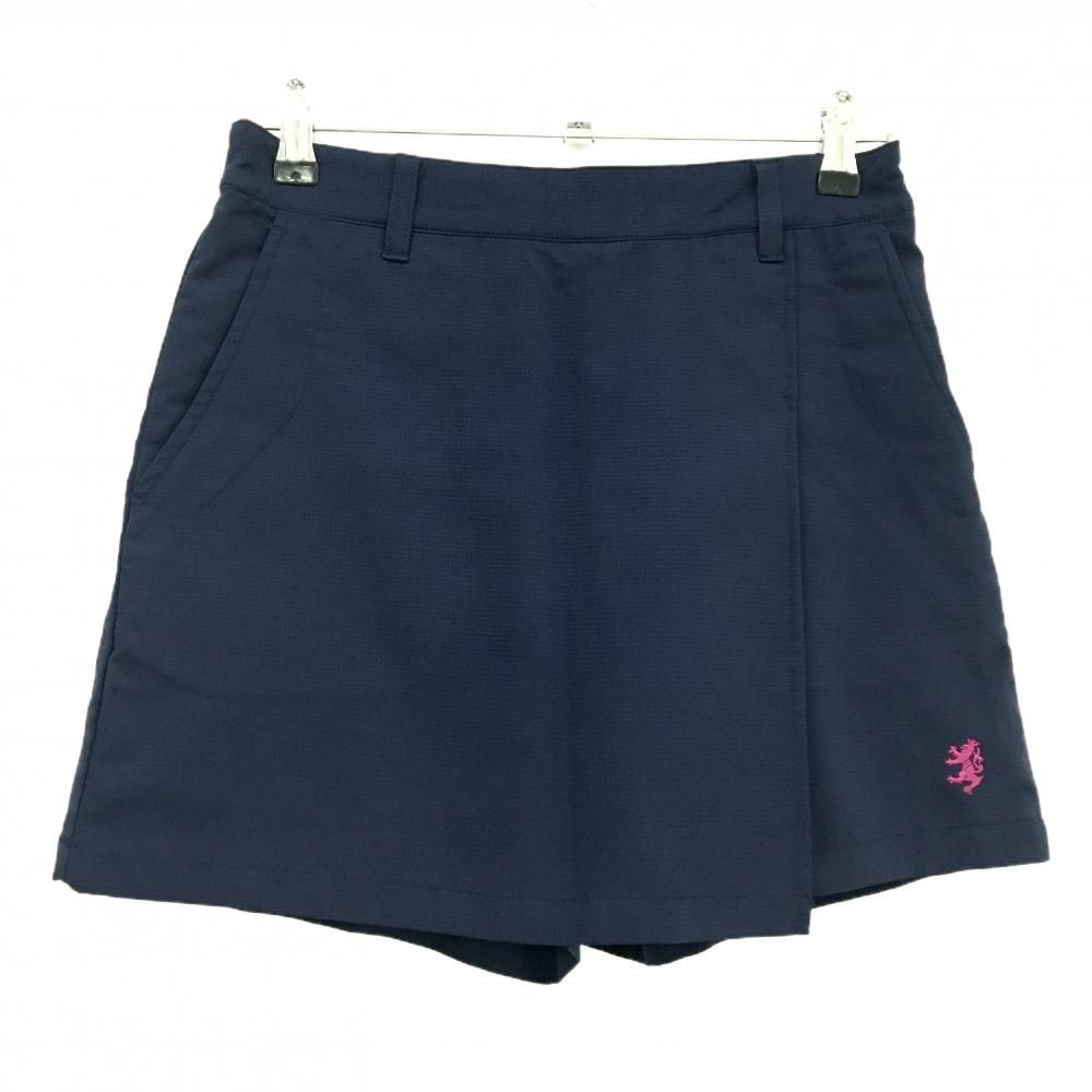 Admiral スカート M アドミラル キュロットスカート ネイビー 格子柄地模様 ロゴピンク