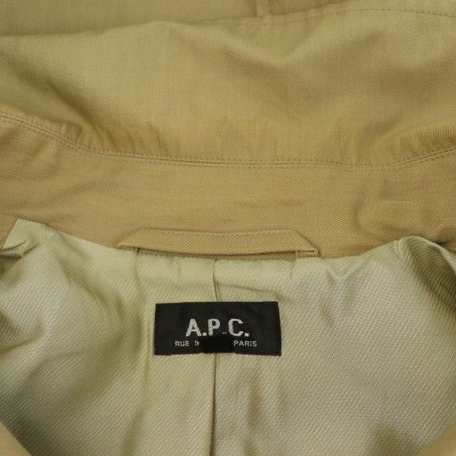 アーペーセー A.P.C. トレンチコート スプリングコート リネン混 S
