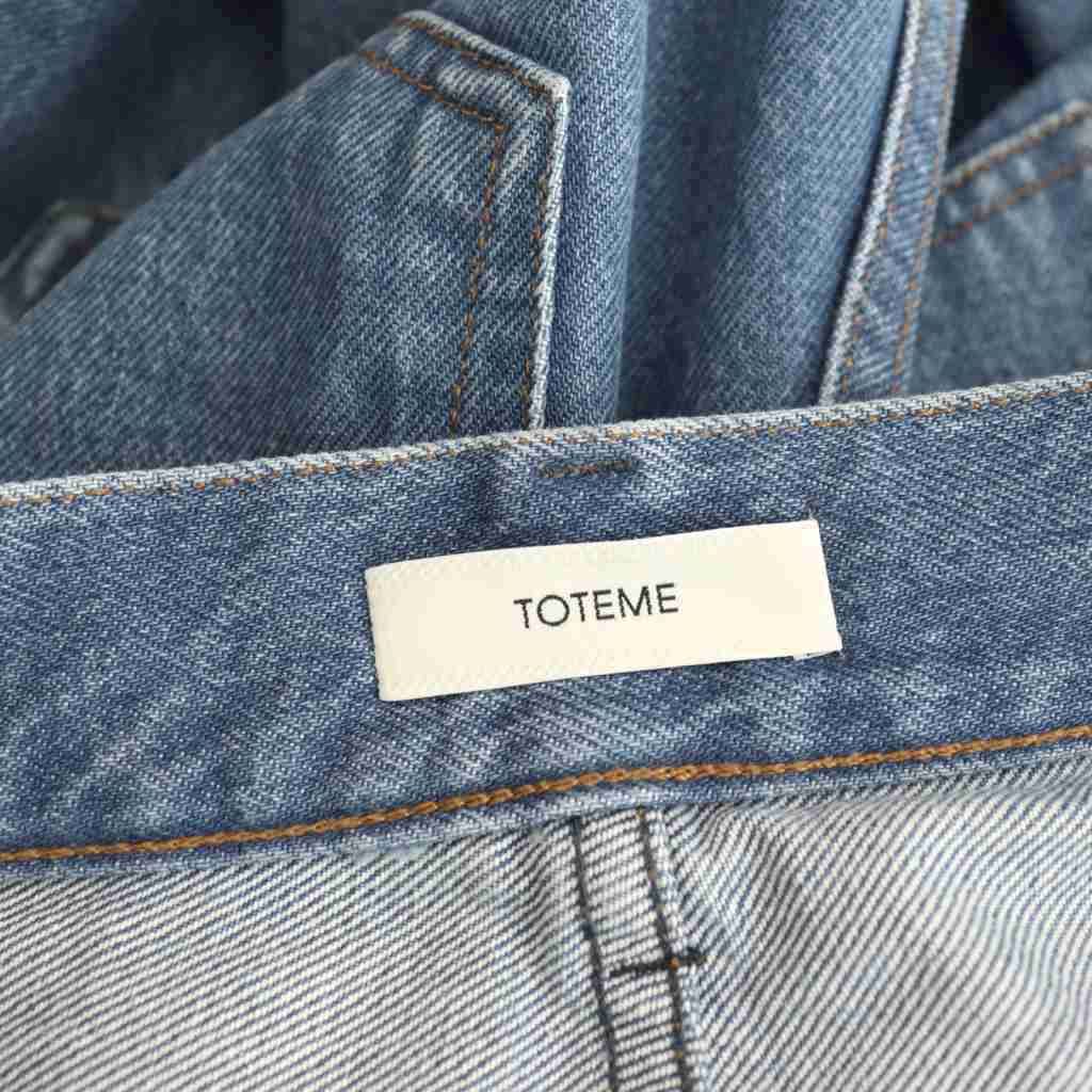  トーテム TOTEME ワイドレッグデニムパンツ 26 ライトブルー DO OS SH デニム ジーンズ パンツ