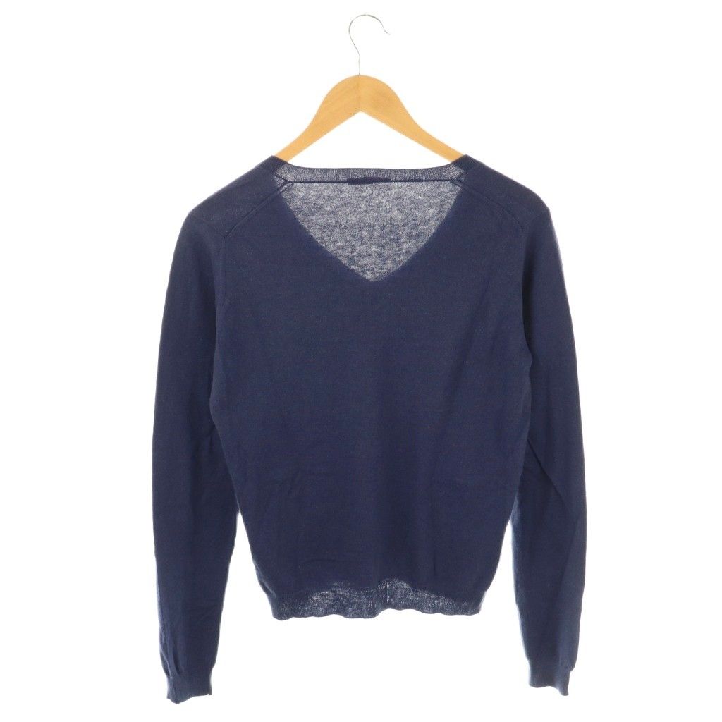 プラダ PRADA コットン カシミヤ混 Vネック ニット セーター 42
