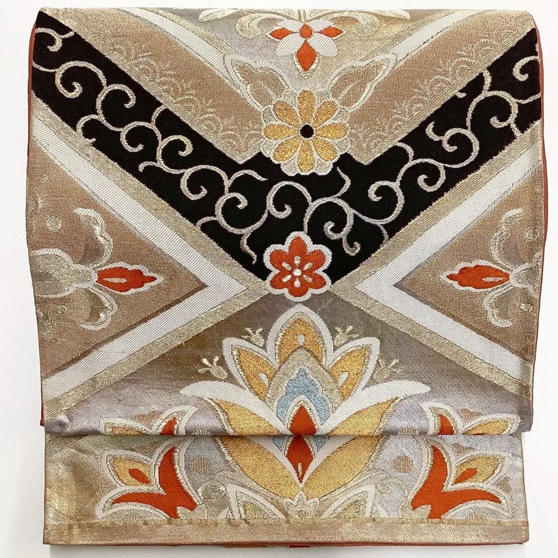 6213］袋帯 花吉祥文様 金彩 六通 正絹 着物 フォーマル - メルカリ