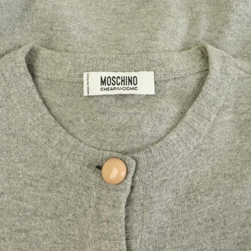 みえこ様MOSCHINO カーディガン　新品未使用 Moschino スマイル カシミヤウールブレンド カーディガン (ニット