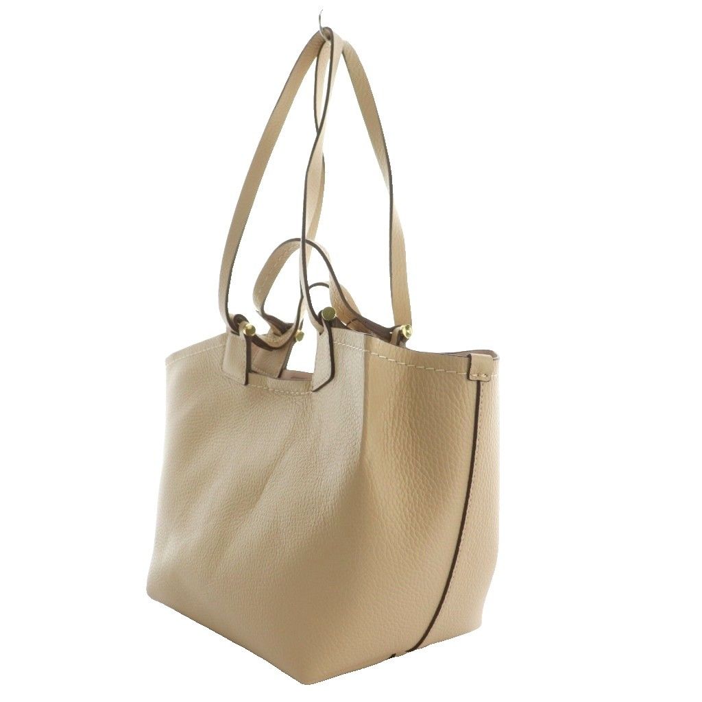 アナイ ANAYI 2wayレザートートバッグ ワンショルダー ベージュ /SS