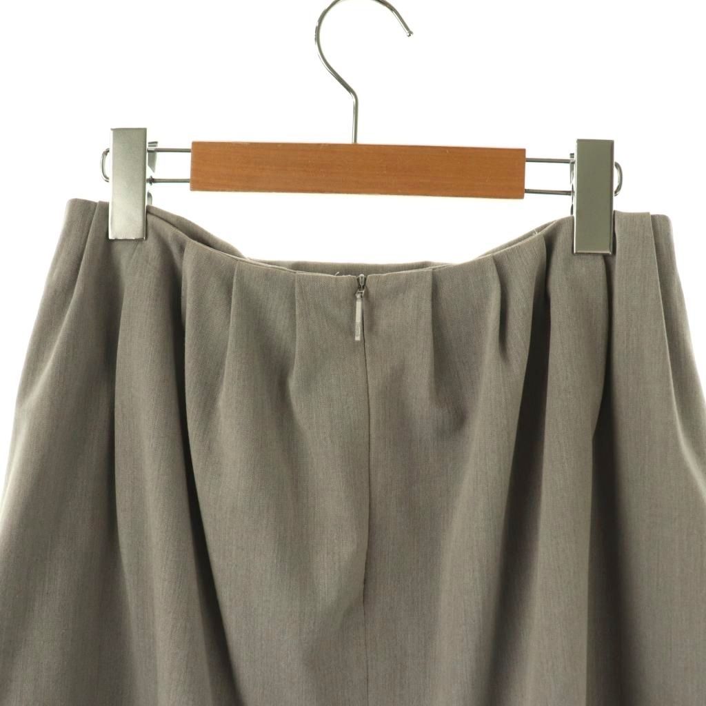 ルネ Rene basic タックフレアスカート ひざ丈 38 グレー 5714010 /DF