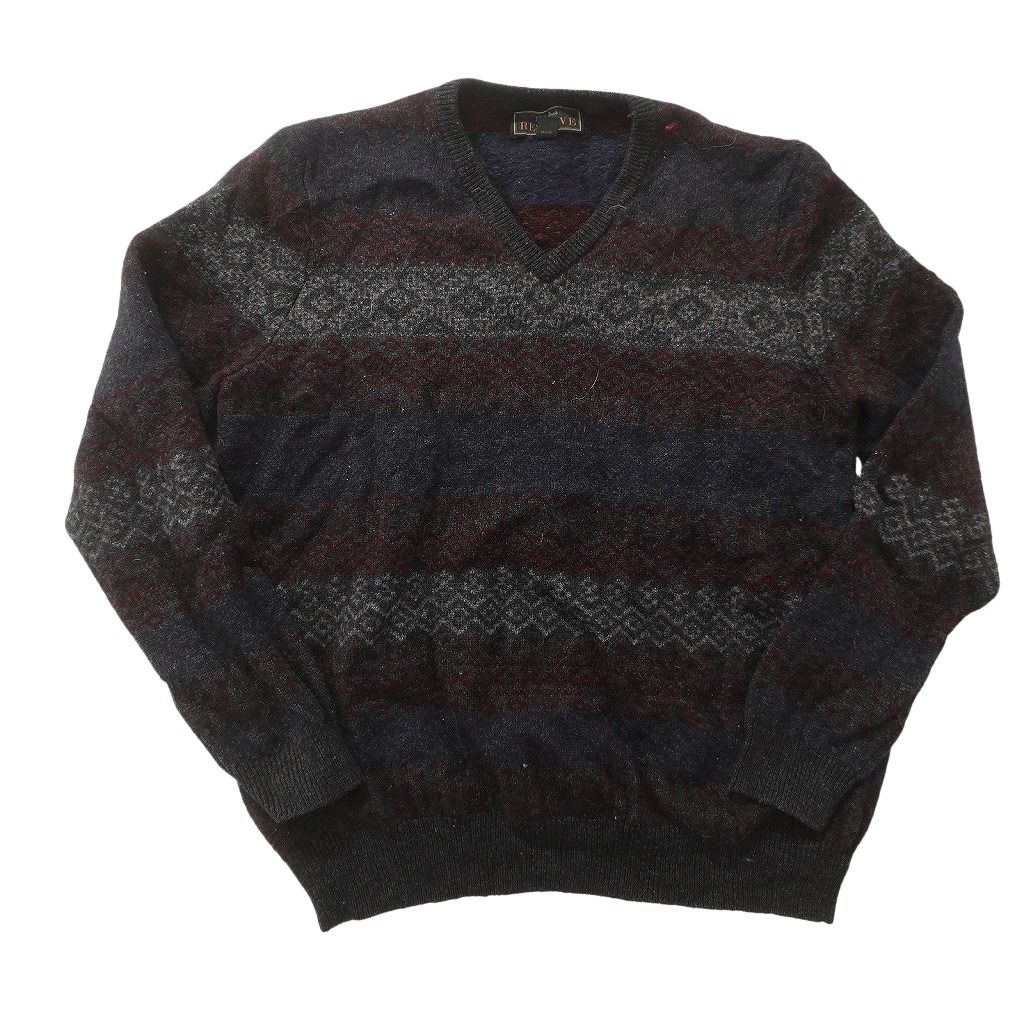 古着卸 まとめ売り 総柄 セーター 6枚セット (メンズ L ) チェック