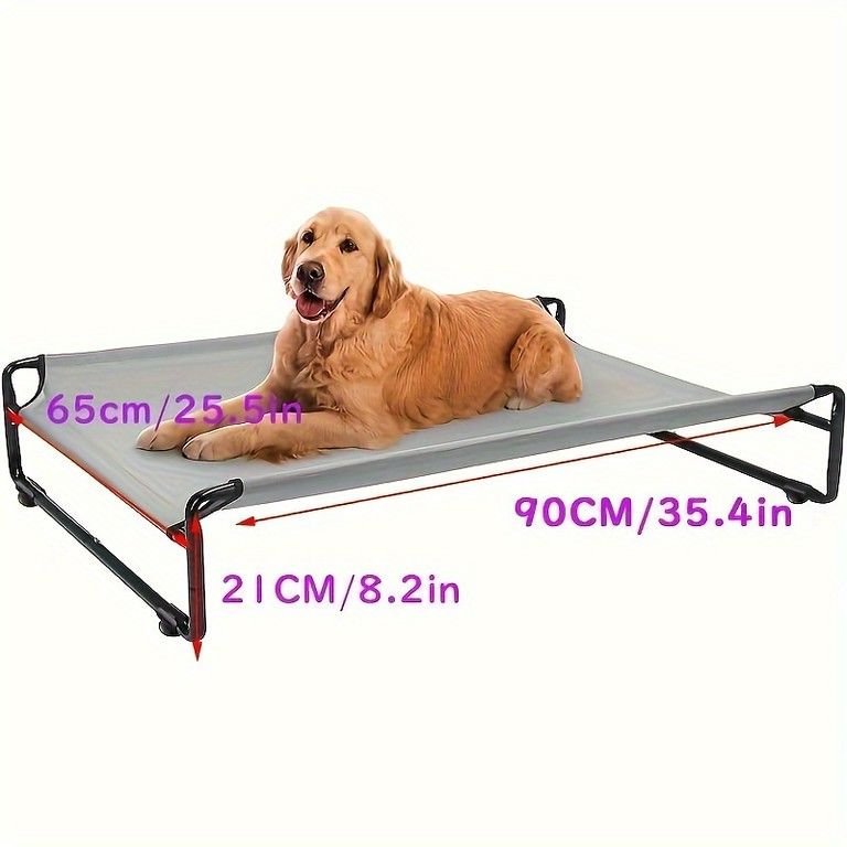 通気性抜群＆高さ調整 犬用ベッド 大型犬|中型犬|小型犬対応 メッシュ素材 洗える ドッグコット 昇降式 室内|屋外|キャンプに 持ち運び便利 滑り止め 77|90|110 cm 77