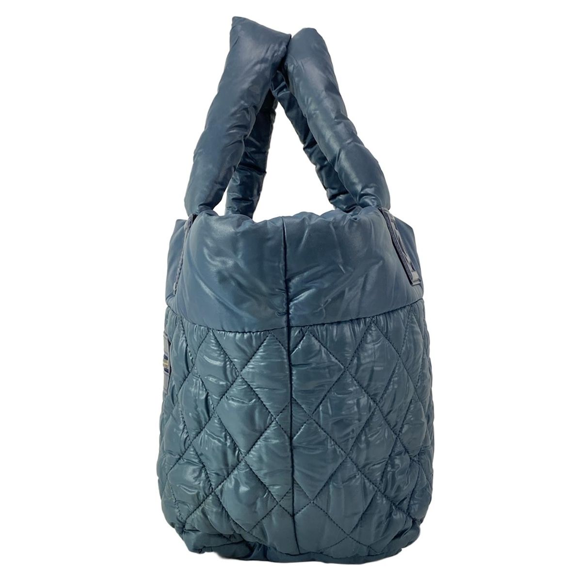 CHANEL(シャネル) トートバッグ コココクーンPM ブルーグレー×ネイビー